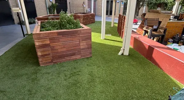 Dementia-friendly garden at Sunshine Hospital Dementia Management Unit.