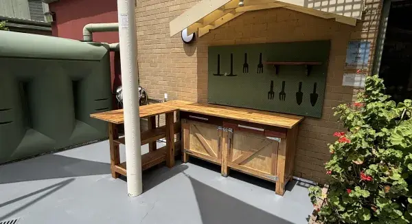 Dementia-friendly garden at Sunshine Hospital Dementia Management Unit.