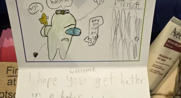 A card from Footscray Primary School