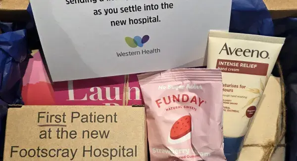 Inside thank you packs for each patient