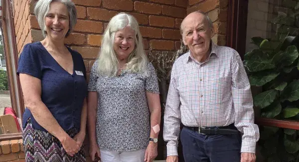 Jane Connolly from WHF, long-standing Rotary Footscray members Debbie Galbraith and Darcy
