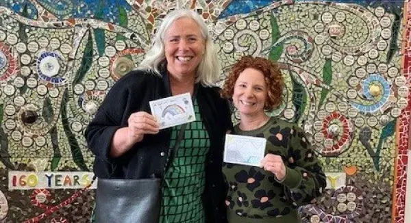 Sharon Read Acting Director of Western Health Foundation with Kathy Winton