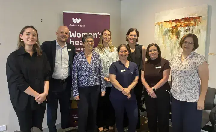 A group photo of WH staff from women's health clinic