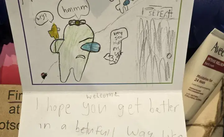 A card from Footscray Primary School