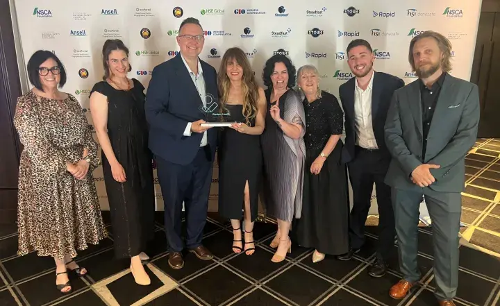 Western Health and Viewport XR staff accept the award in Sydney.