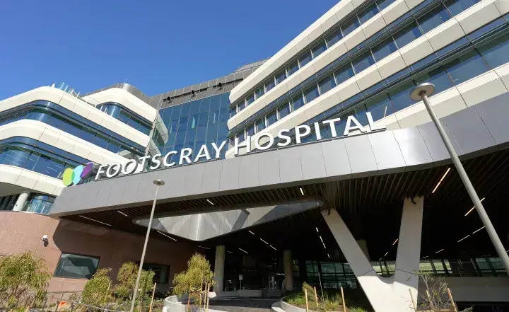 New Footscray Hospital main entrance exterior