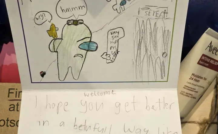 A card from Footscray Primary School
