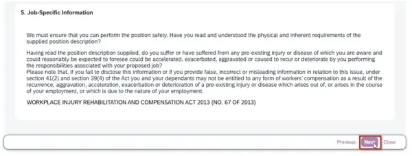 Step 15 read and understand the job itself and confirm your application has been truthful