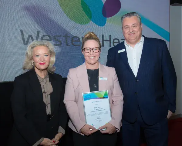 Board Chair Jill Hennessy, Dr Claire Long and CEO Russell Harrison
